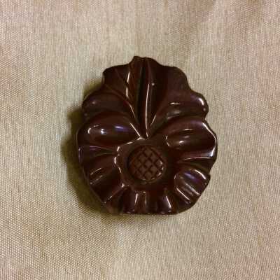 Floral brooch of colored Bakelite, c. 1930s - 1940s