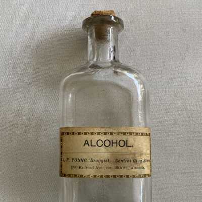 Double seamed bottle from J. R. Young, Central Drug Store, 1890