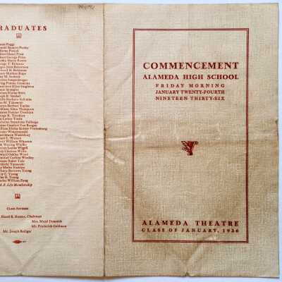 Program Graduation commencement exercises, Class of January 1936
