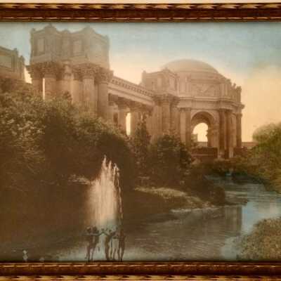 Framed photo of the Palace of Fine Arts framed at Young's, c. 1915