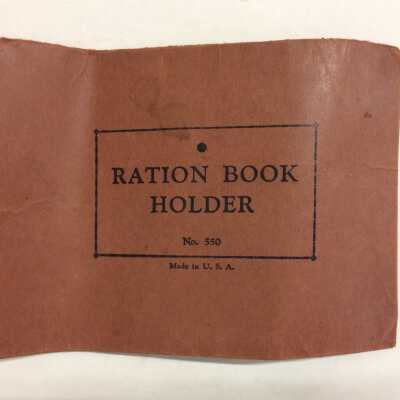Paper ration book holder, 1942-1945