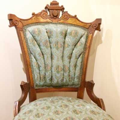 American Louis 16th style Reception Chair of Caroline Dwinelle, early 1880s