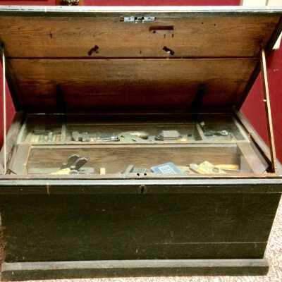 Tool chest of John H. Sandkamp, from 3212 Garfield, before 1919