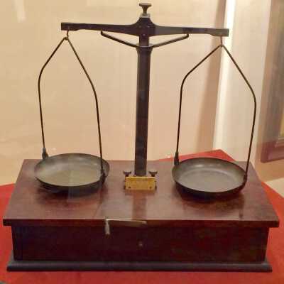Scale from the Alameda High School Chemistry Lab, prior 1908