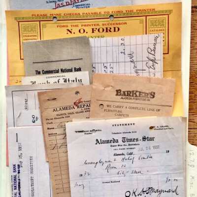 Folder with Miscellaneous invoices for City purchases, 1931-1935