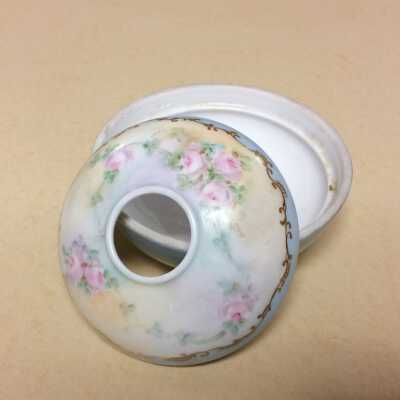 Limoges Porcelain hair receiver handpainted by Anna J. Spreckels, c. 1910