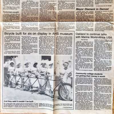 Newspaper Clipping about the 'Memory Songsters', 1984