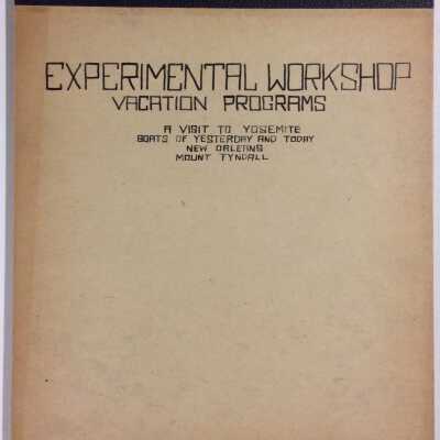 Script of City Schools Radio presentation 'Experimental Workshop - Vacation Programs', 1938
