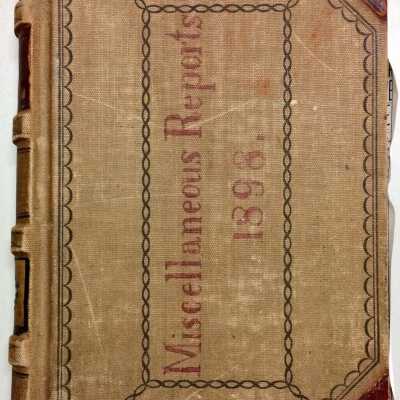 Daily log of Miscellaneous Reports, Police Department, c. 1898