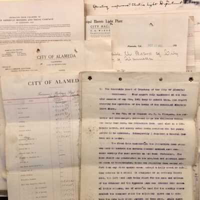 Papers relating to operation of the Electric Light Plant, 1877-1908