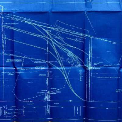 Map / blueprint Survey #4885 map for the Pacific Bridge Company, 1942