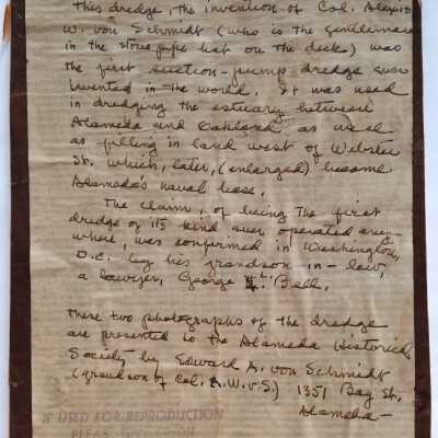 Letter from Edward A. Von Schmidt about donation of photos, c. 1960