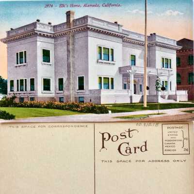 Postcard of main facade Elks Building, c. 1920