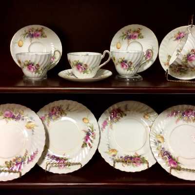 Foley Bone China 'Devonshire' luncheon set, c. 1950s