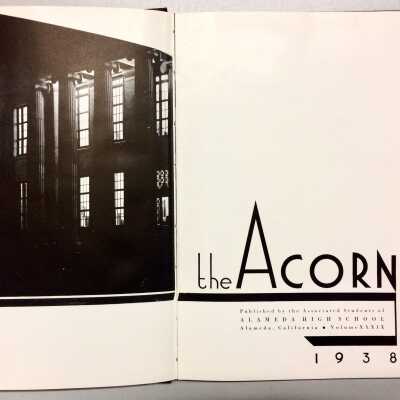 Alameda High School yearbook 'The Acorn 1938'