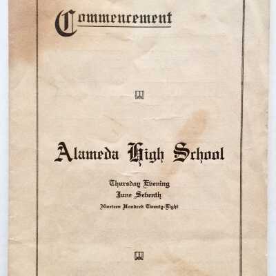 Program Alameda High School Commencement exercise, June 1928
