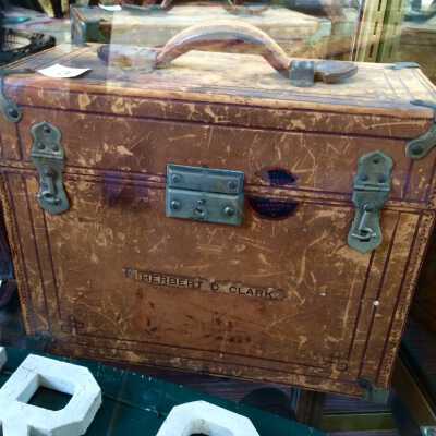 Herbert Clark's Leather Citizens Bank of Alameda Silverware Storage Case, Ca. 1900