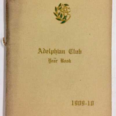 Delphian Club book Yearbook, 1909-1910