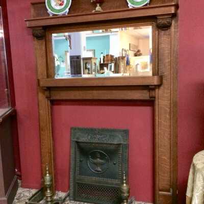 Oak Mantel from 2037 Alameda Ave, early 1900s