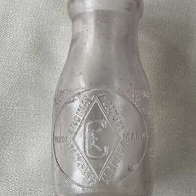 Encinal Creamery Milk Bottle from the Alameda Dump, early 1900s