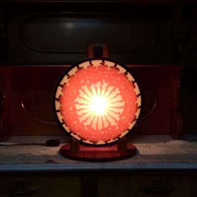 French Art Nouveau art glass lamp shade, c. 1912