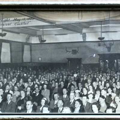 Framed Photograph and program Elks Lodge Ladies' Night with Gilbert and Sullivan music, May 12, 1945
