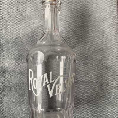 Lead crystal Royal Velvet bottle from basement of 2008 Clinton Ave, early 1900s