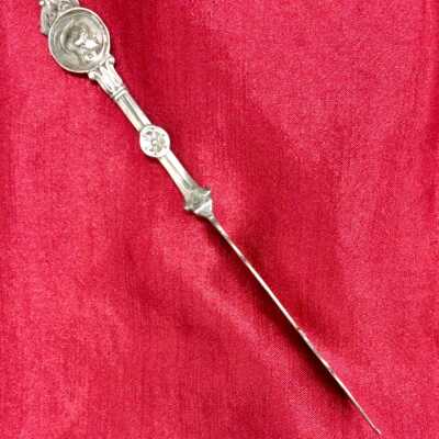 Silver butter knife by George Fink, of the Forsythe family, c. 1880