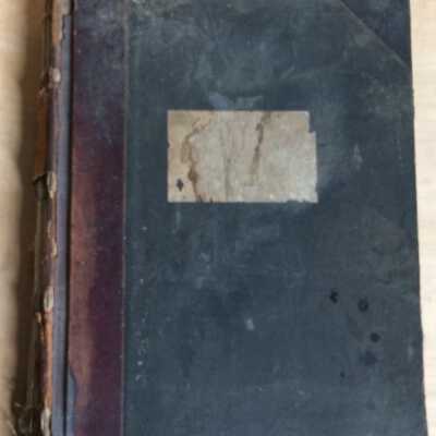 Park Hotel Guest Register, and pharmacy scrap book, 1891