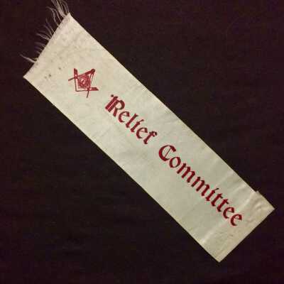 Masonic Lodge Relief Committee Ribbon, 1906