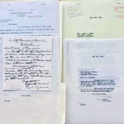 City documents relating to tree removal, 1930-1931