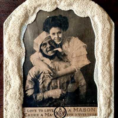 Comic Masonic Plaque of Frank Krueger, c. 1908
