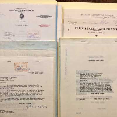 Folder with City documents, numbered 214-219, 1927-1932