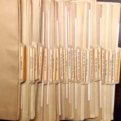 Folder with Planning Board advice on temporary permit applications, 1934-1940