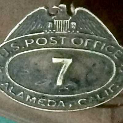 Mail Route 7 Cap Emblem of Hal Chrisman, c. 1912