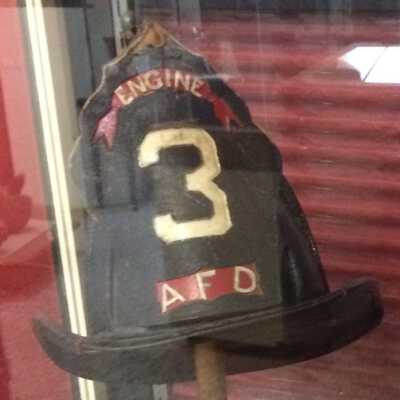 Mr. Lovegrove's Engine 3 AFD Fireman's helmet, 1900