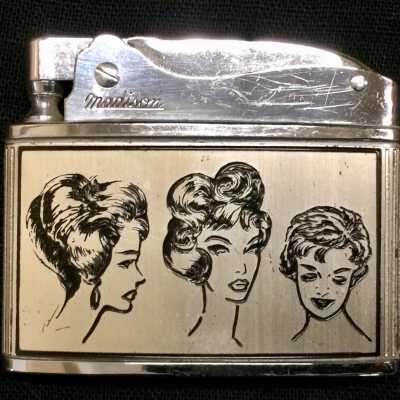Cigarette Lighter advertising The Morton Beauty Salon, c. 1950s-1960s