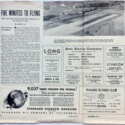 Article about the S.F. Bay Airdrome, from magazine 'The Pilot', 1937