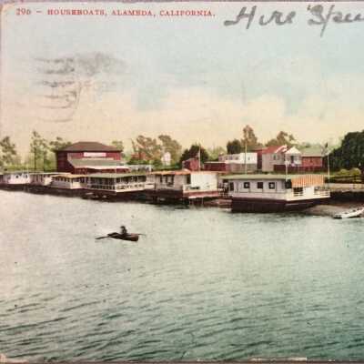 Postcard of Houseboats, 1907