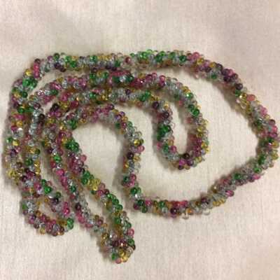Necklace of multi-colored glass beads, 1920