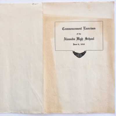 Program Commencement Alameda High School, June 1918