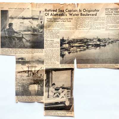 Clipping about early residents of the Marina Drive District, 1951