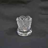 Pressed Clear Glass Toothpick Holder - Image 3