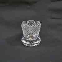 Pressed Clear Glass Toothpick Holder - Image 4