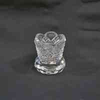 Pressed Clear Glass Toothpick Holder - Image 5
