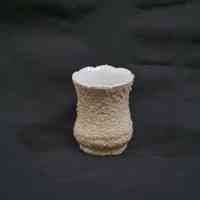 Black and White Bas Relief Birds and Flowers Toothpick Holder - Image 2