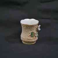 Black and White Bas Relief Birds and Flowers Toothpick Holder - Image 5