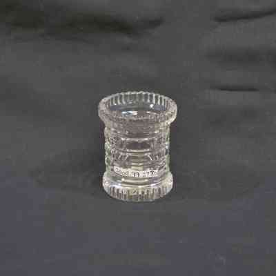 Toothpick holder, clear glass