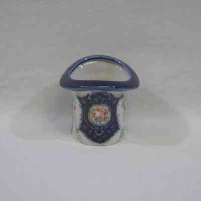 Royal Blue Top Hat with Flower Motif Toothpick Holder