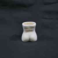 Nude Female Torso Glazed Porcelain Toothpick Holder. - Image 2